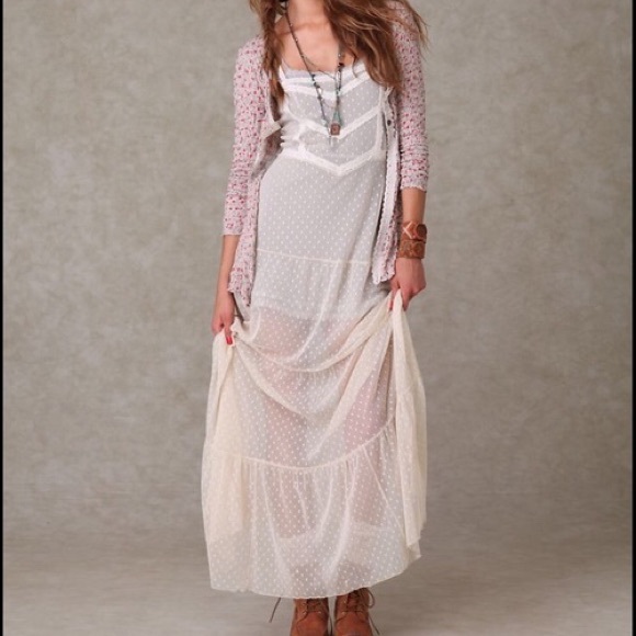 Free People Dresses & Skirts - Free People Intimately Point D’Espirit Maxi Slip